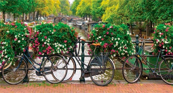 Bicicletas en los Canales de Ámsterdam